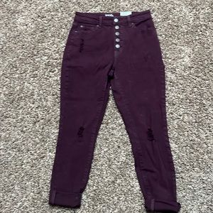 Time and Tru Women’s High Rise Button Fly Skinny Jean